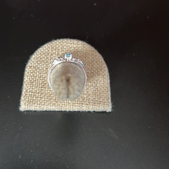 Blue topaz heart marquis ring - Picture 6 of 12